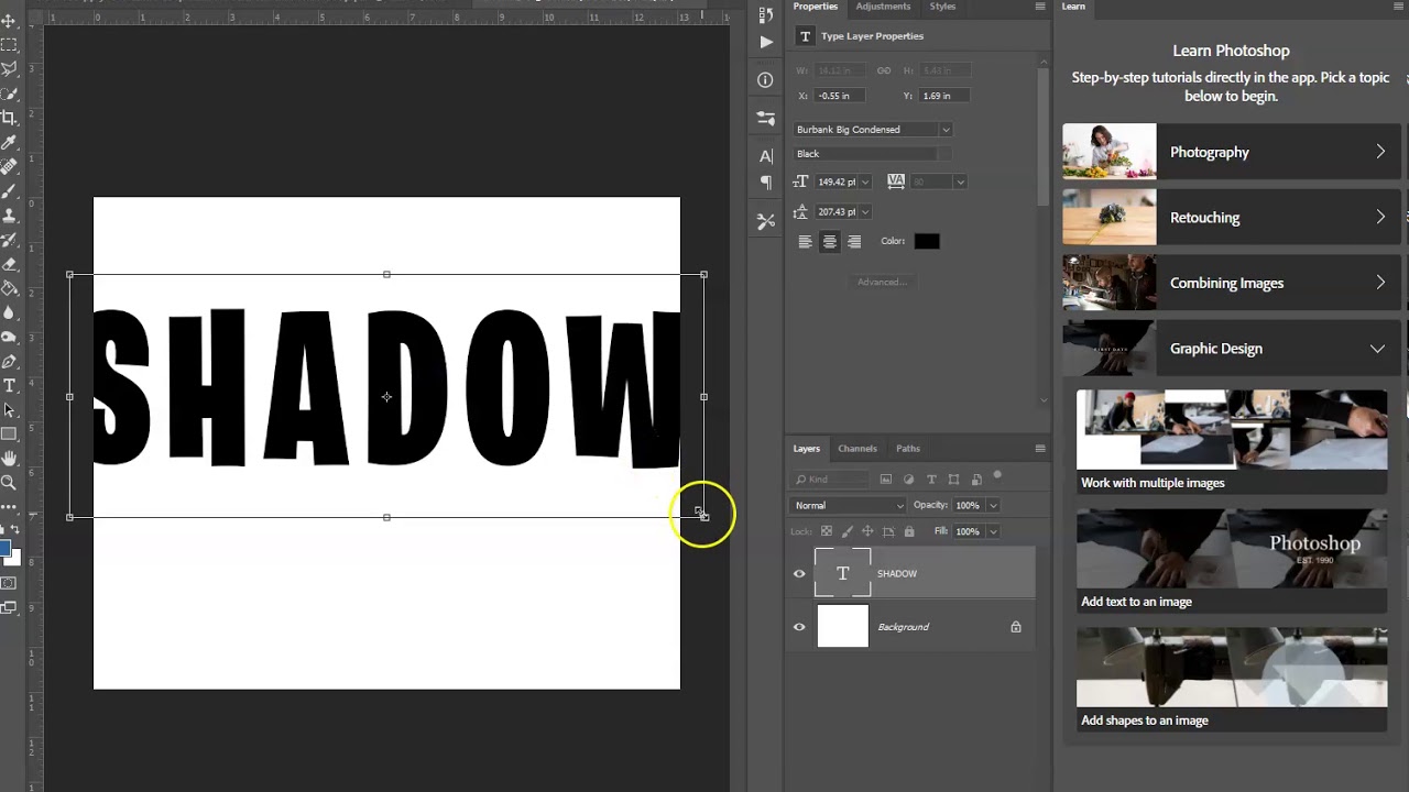 How To Apply A Hatched Drop Shadow Effect In Photoshop | Adobe Photoshop Tutorial