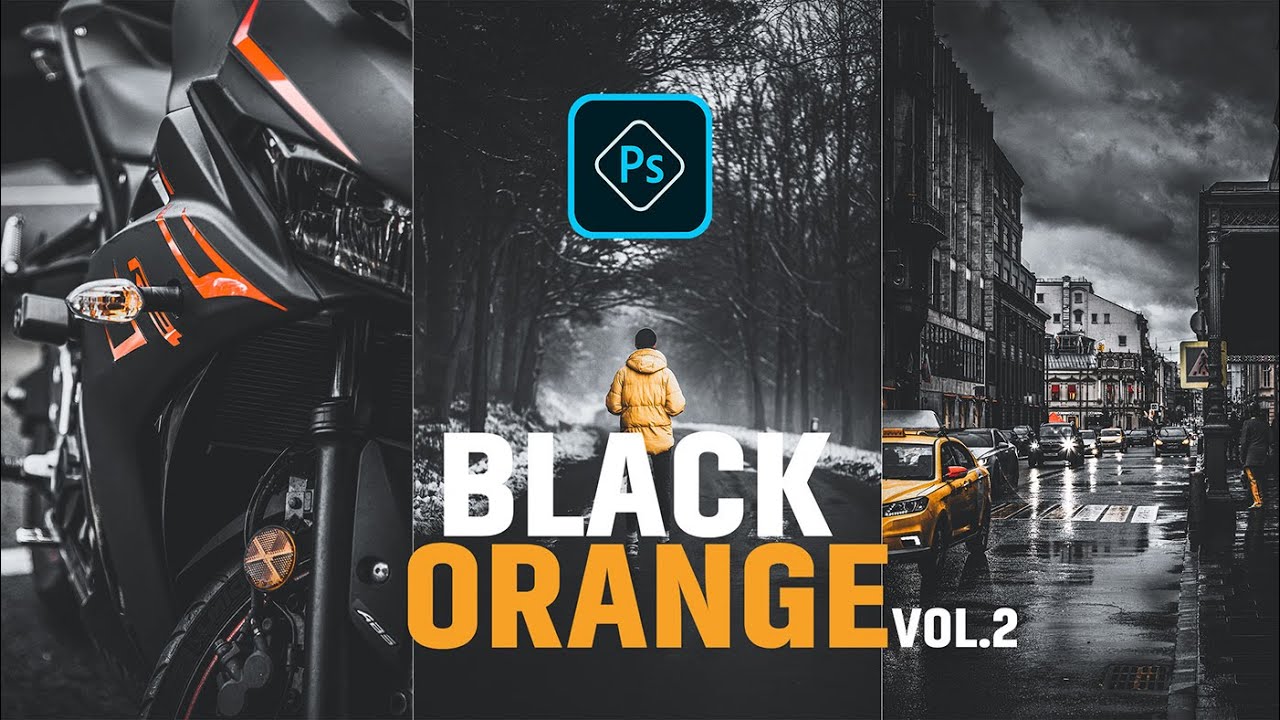 [Free] Black and Orange Vol.2  photoshop preset 2020