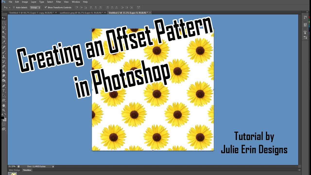Creating an Offset Pattern in Photoshop Tutorial