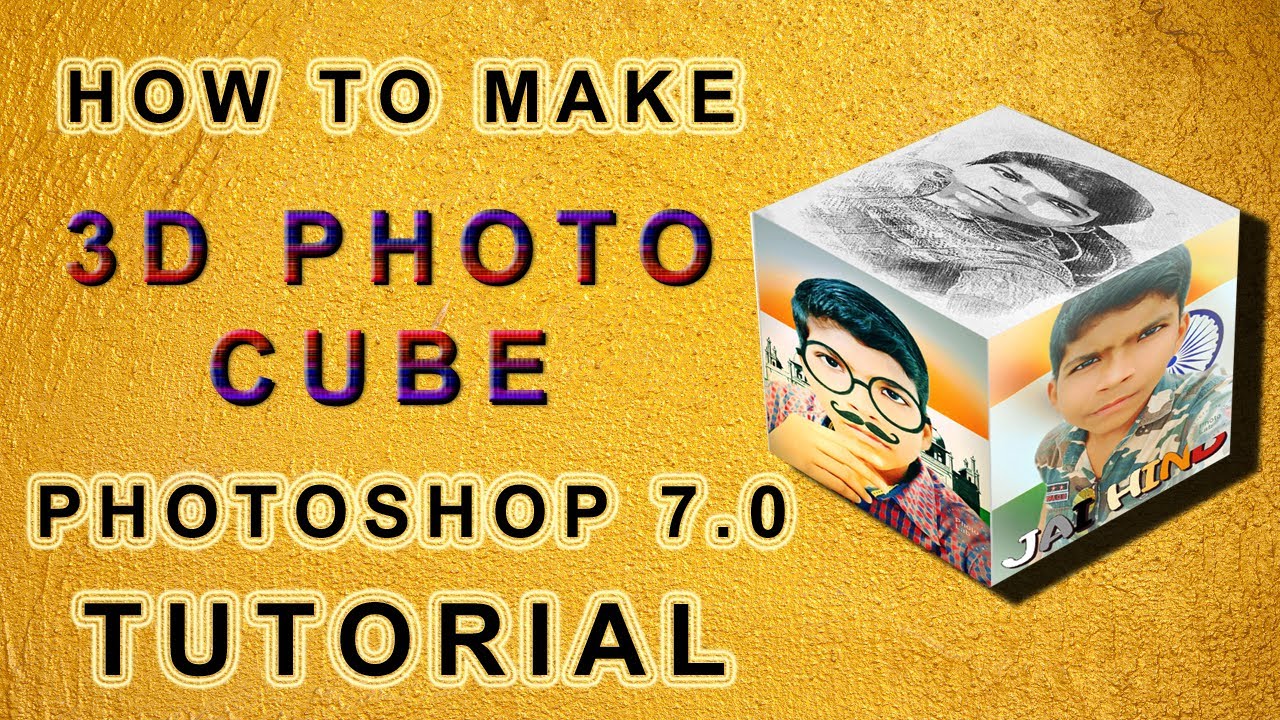 How To Make 3D Photo Cube In Photoshop 7 {TUTORIAL}