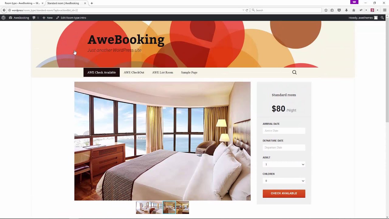 AweBooking - Online Hotel Booking WordPress Plugin