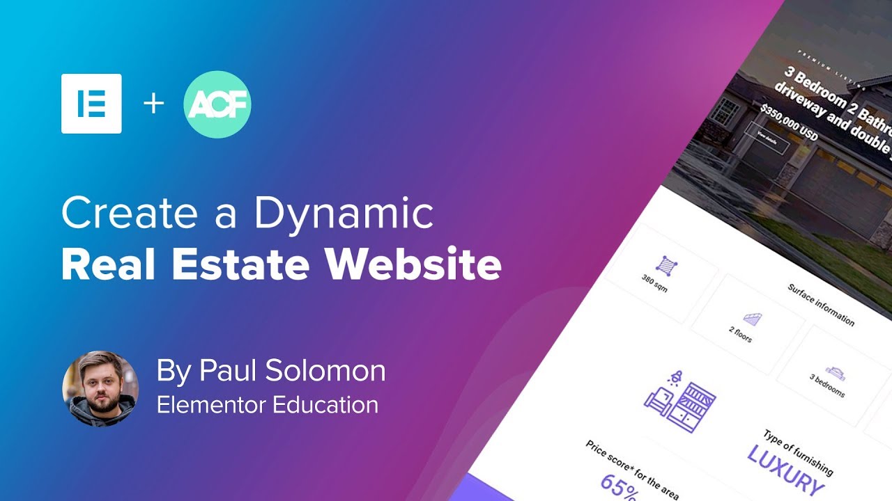 Create a Real Estate WordPress Website Using ACF & Elementor