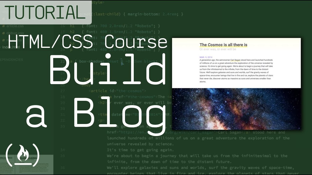 HTML/CSS Tutorial - Build a Beautiful Blog