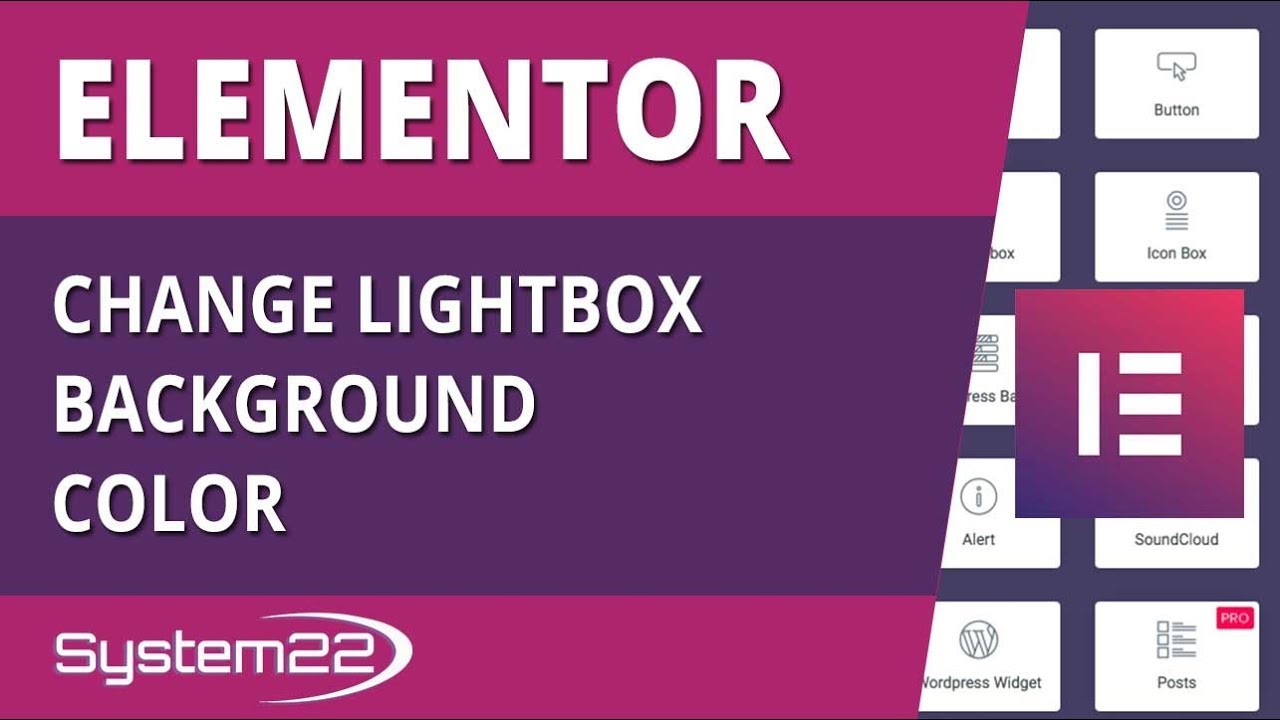 Elementor WordPress Plugin Change Lightbox Background Color
