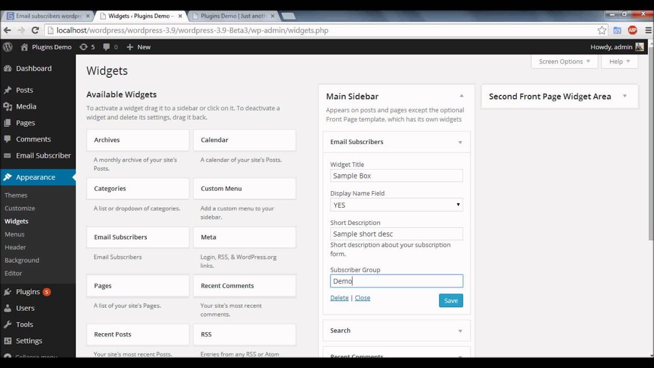 Email subscribers WordPress plugin install and activation. Email subscribers WordPress plugin install and activation.