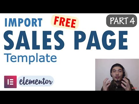 Free Sales Page and How to Import it [Elementor Plugin Part 4]