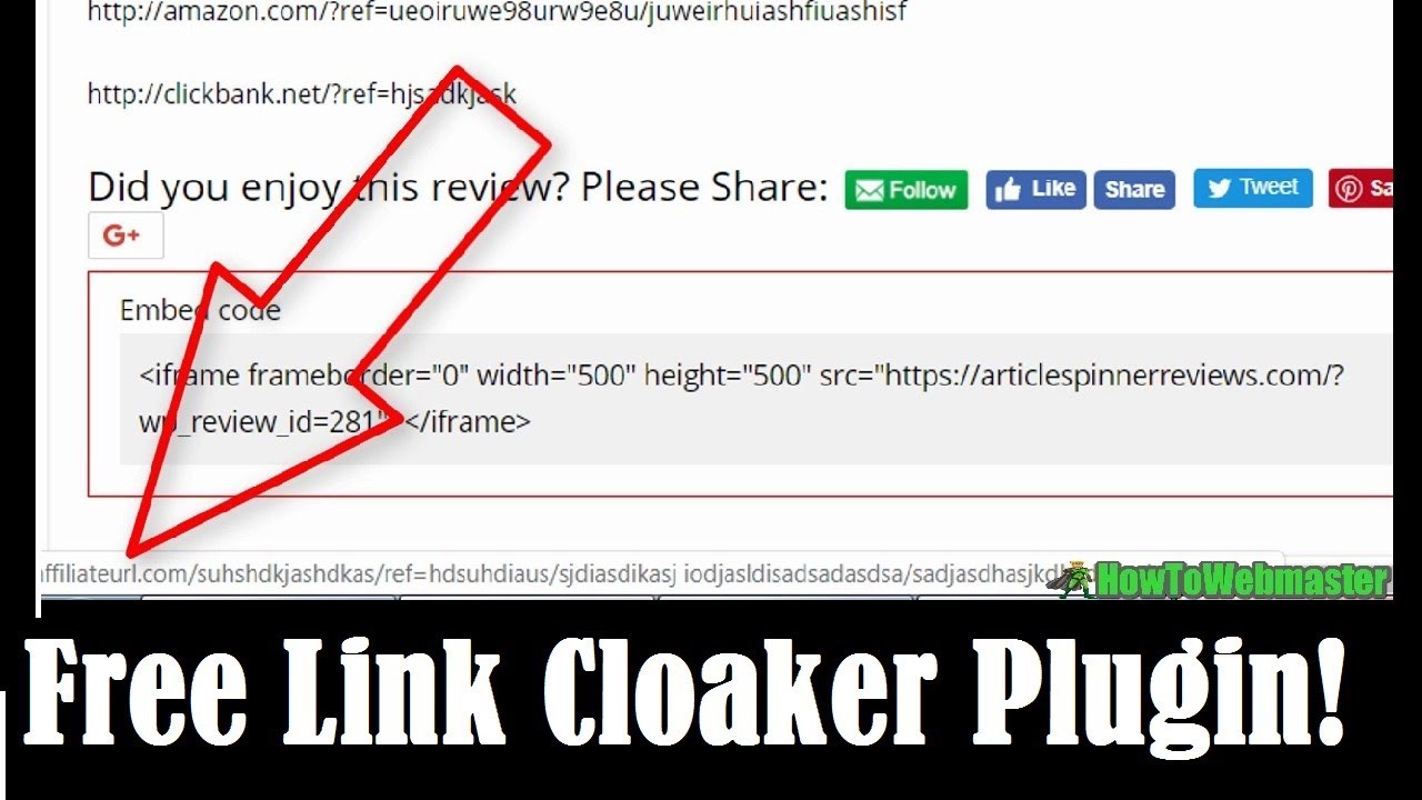 How To Cloak Your Affiliate Links - Free Wordpress Cloaker Plugin