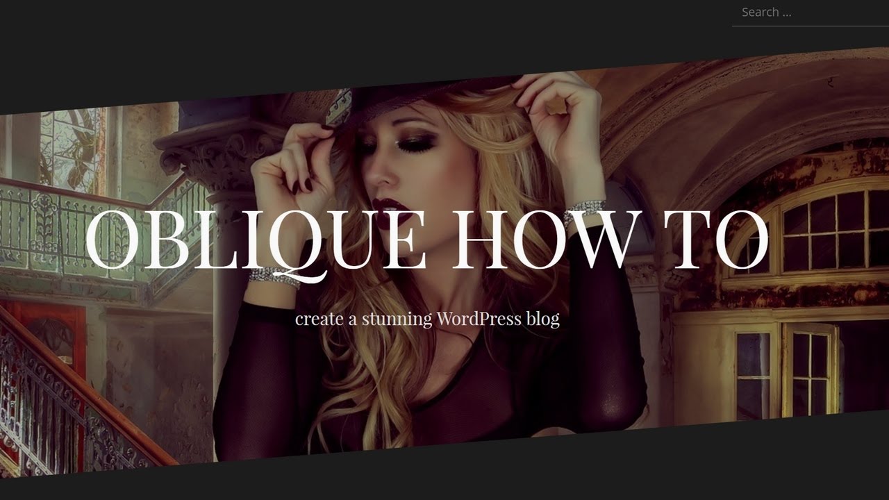 How To Customize Oblique Free WordPress Theme