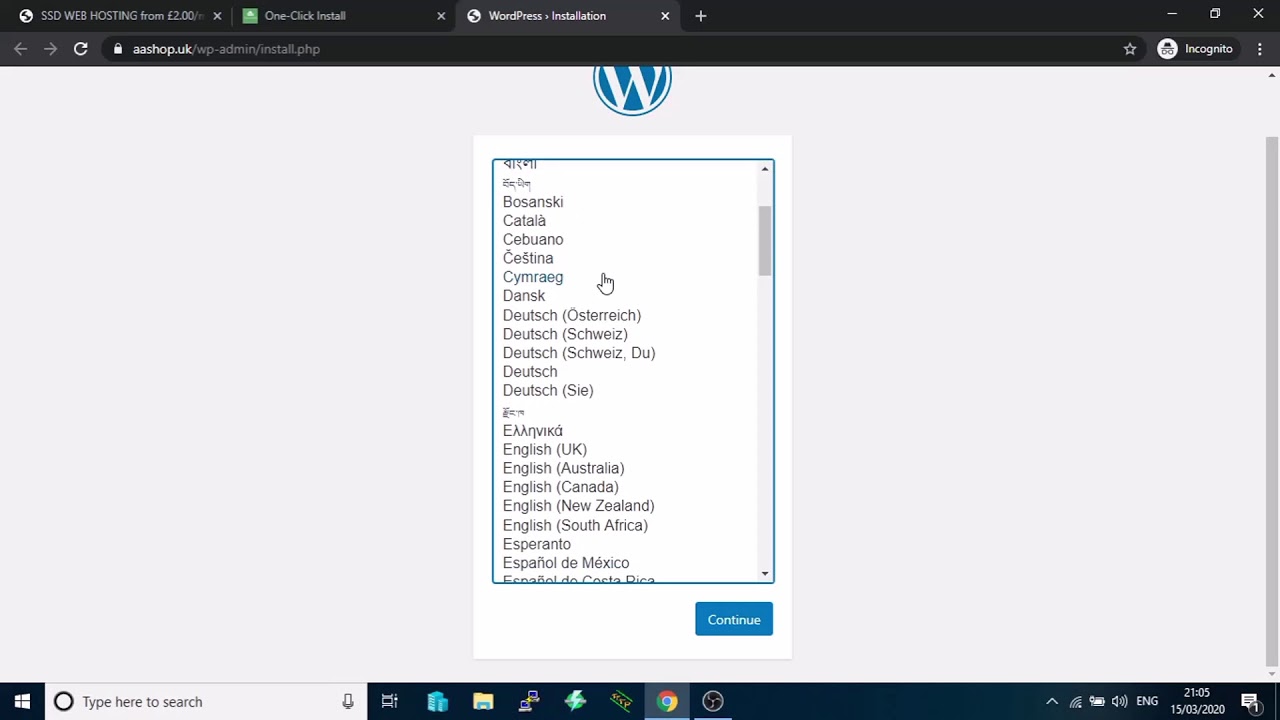 How to Install Wordpress using INANMS Web Hosting Control Panel