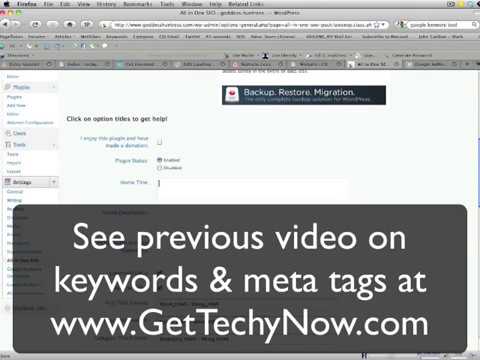 How to SEO Wordpress Using Meta Tags in Wordpress With a Free Plugin