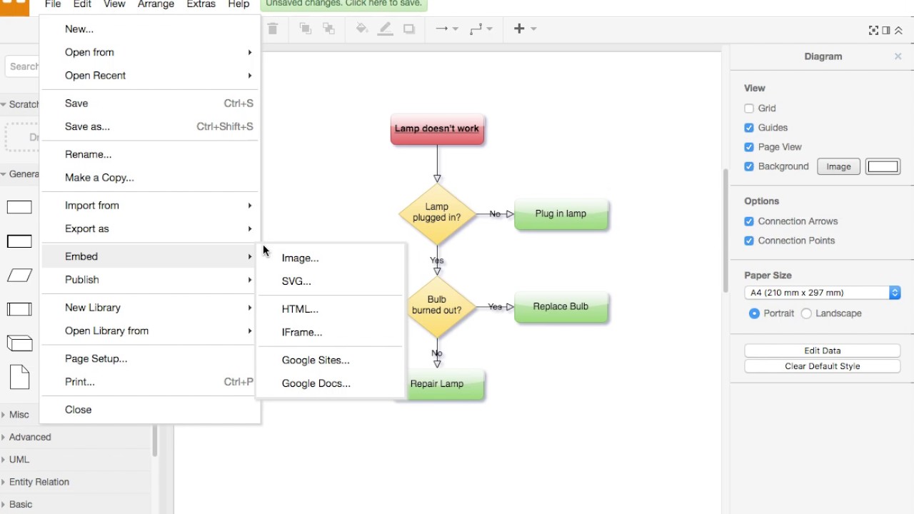 How to embed a draw.io diagram as an SVG in WordPress