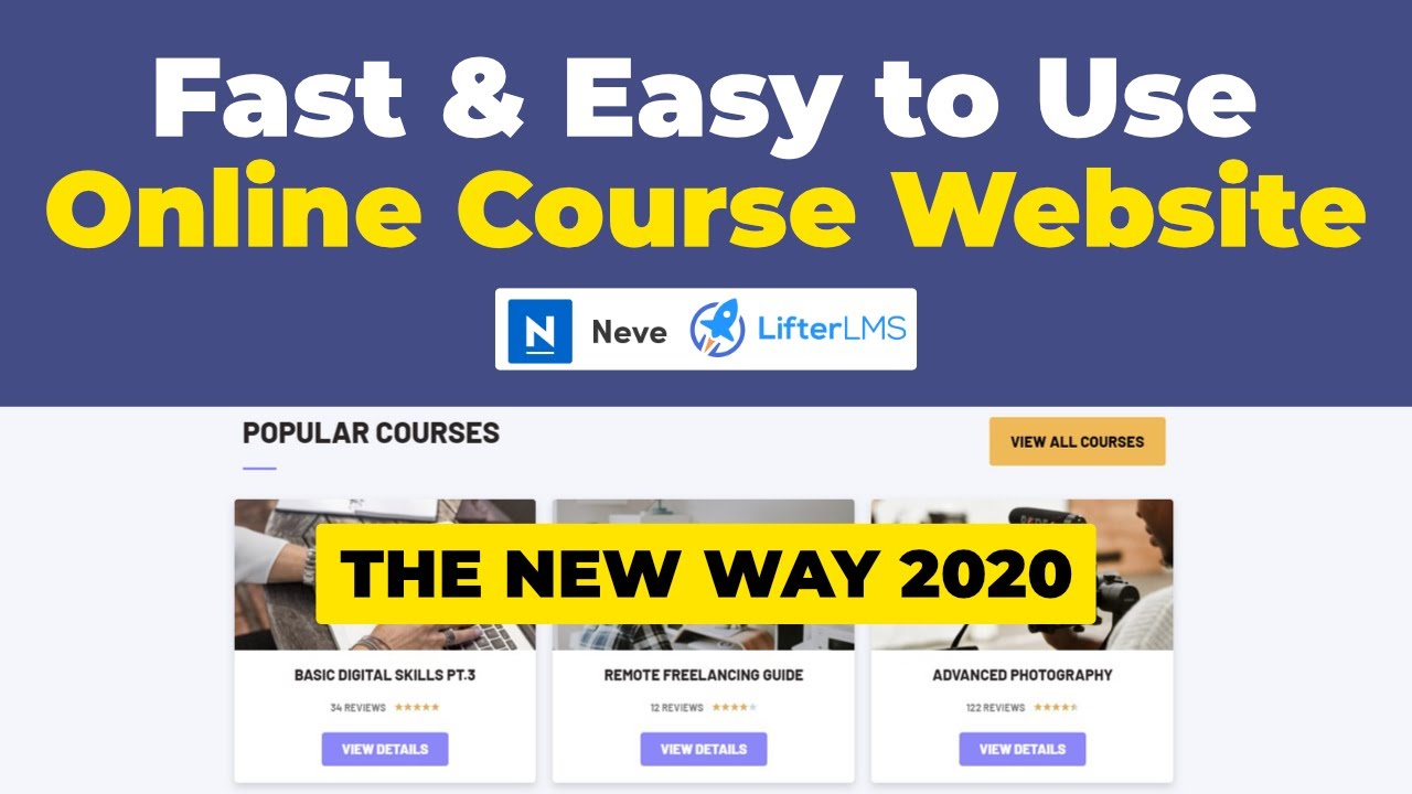 Create Fast and Easy to Use WordPress Online Course Website in 2020