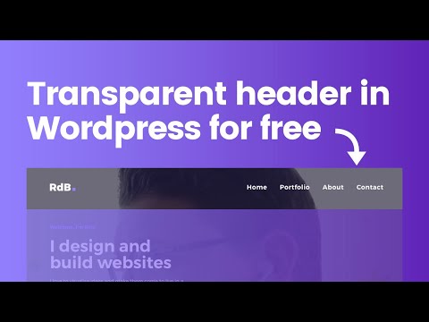 Free Transparent Header Tutorial in Wordpress - OceanWP Header