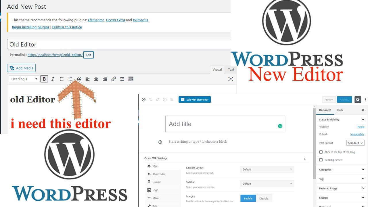 How to Get Old Blog Post Editor in Wordpress | Free Learning | Wordpress Tutorials
