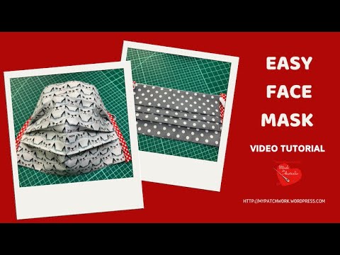 How to sew an easy face mask  - video tutorial