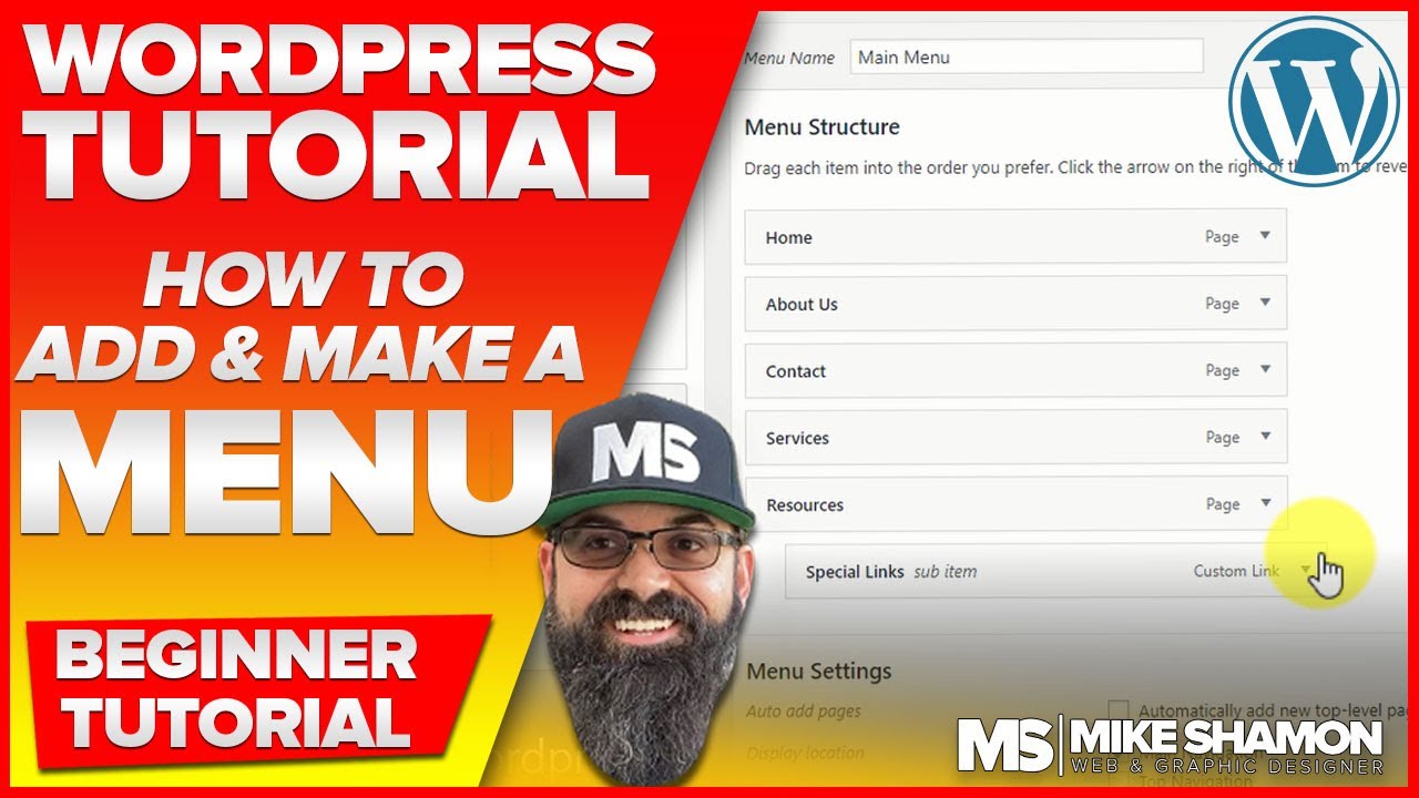 WordPress Menu Tutorial - How to Make and Add Menus