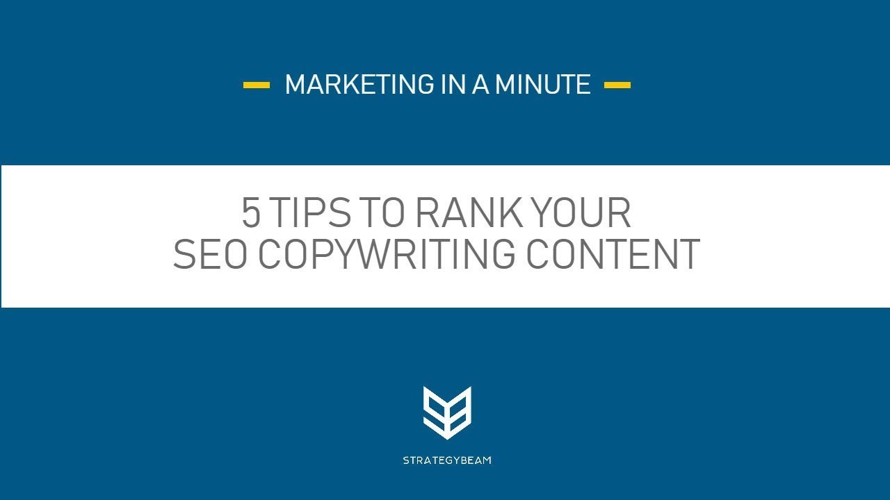 5 Of The Best Tips To Rank Your SEO Copywriting Projects