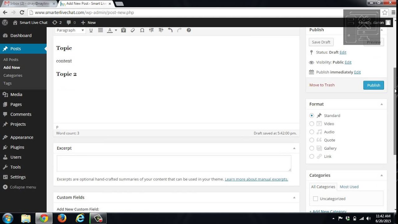 Add new post to Wordpress and SEO tips for posts