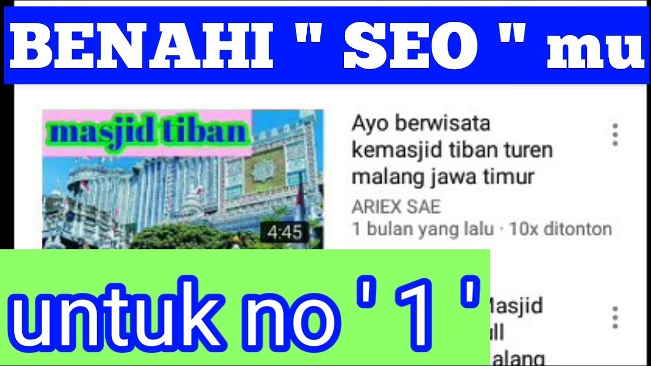 Benahi SEO Search engine optimization youtube mu