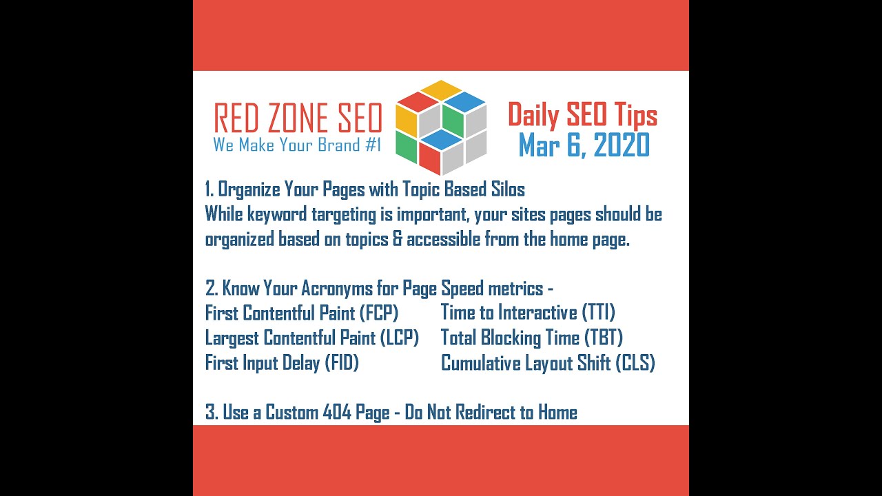 Daily SEO Tips March 6, 2020