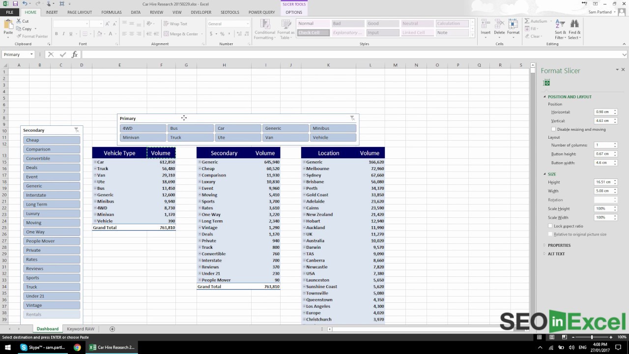 Excel SEO: Building a Keyword Research Dashboard in Excel