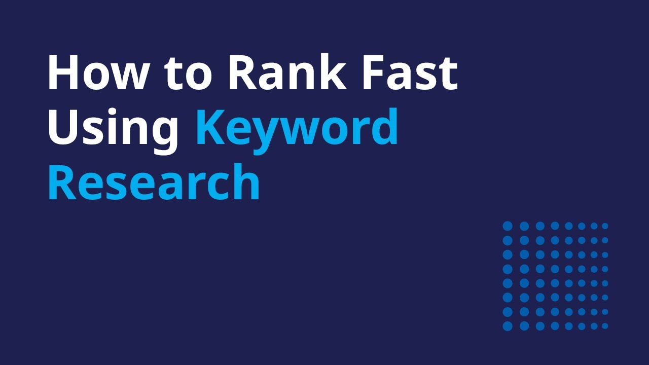 How to Rank Fast Using Keyword Research #SEO #SearchEngineOptimization #Keywords