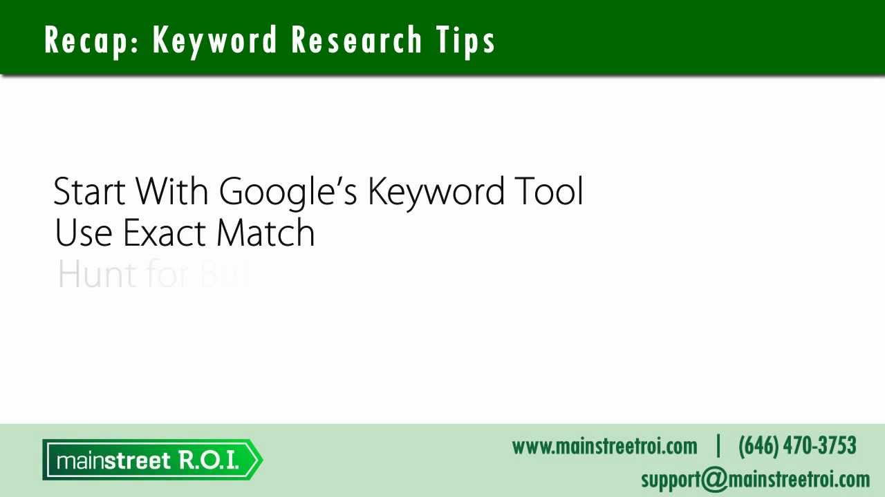SEO Keyword Research Tips