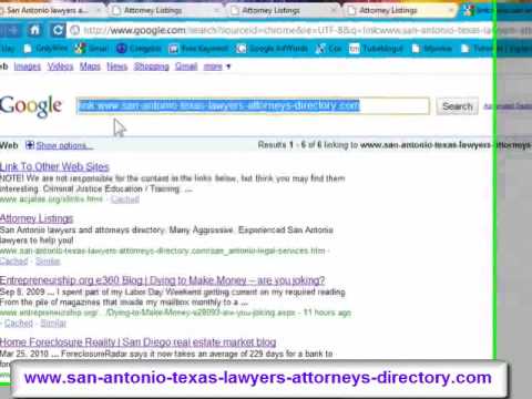 Search Engine Optimization - SEO Tips - San Antonio lawyers