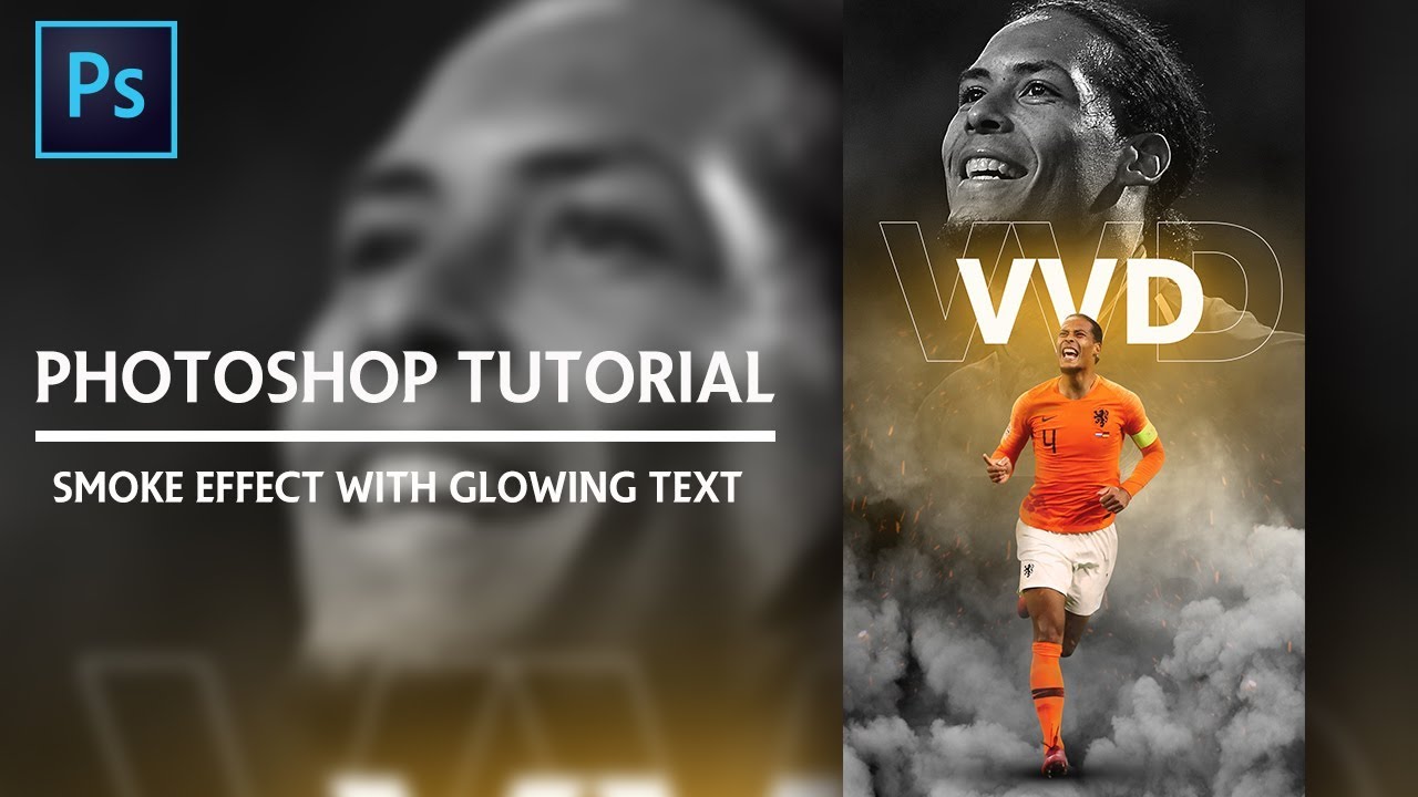 BASIC PHOTOSHOP TUTORIAL: Smoke Effect With Glowing Text