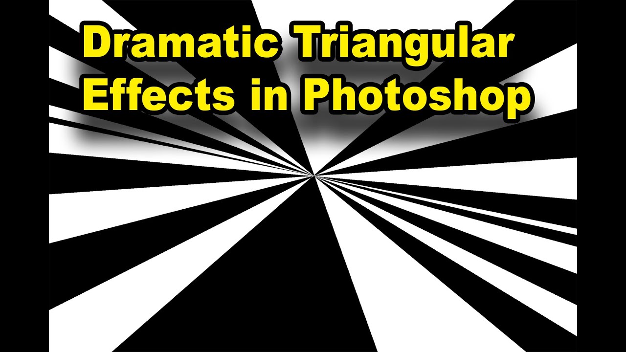 Photoshop : dramatic triangle effect lines using gradients tutorial