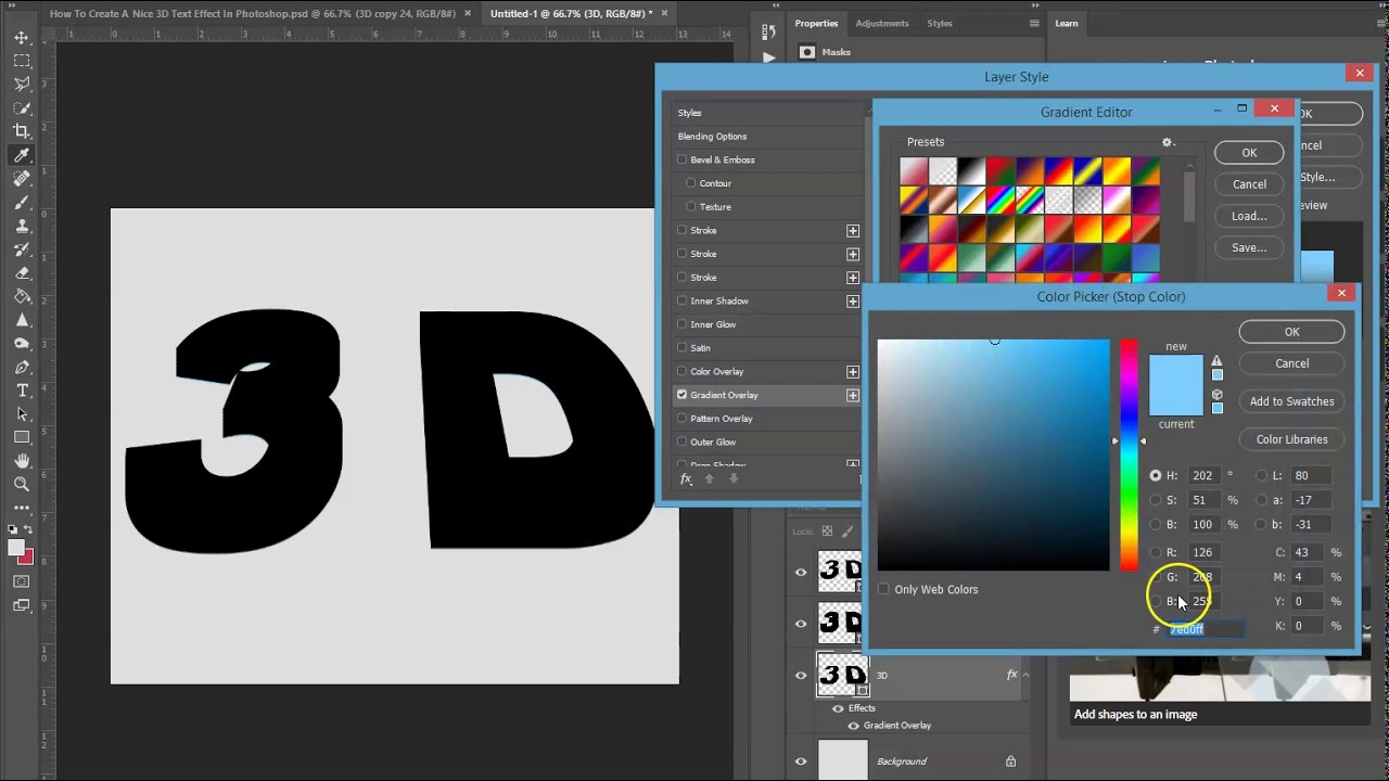How To Create A Nice 3d Text Effect In Photoshop Adobe Photoshop How To Create A Nice 3d Text Effect In Photoshop Adobe Photoshop