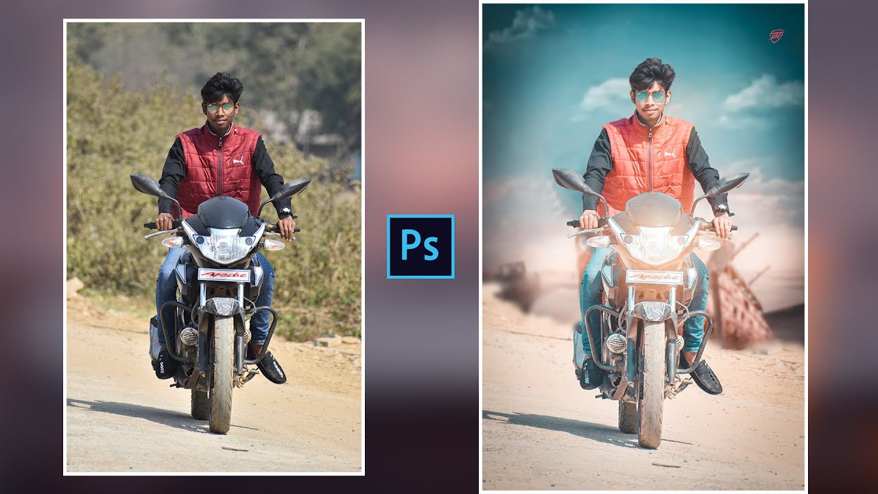 Half Background Change Photo editing and Retouching photo edit in