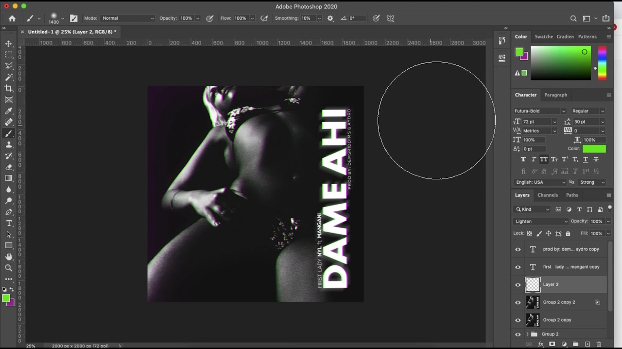 How To Create Sexy Dark Album Cover - SpeedArt #Tutorial On Photoshop