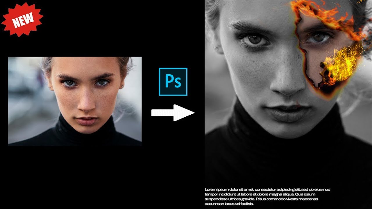 Fire face tutorial easiest way - Photoshop tutorial