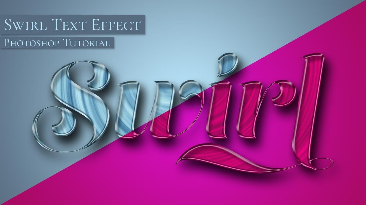 Swirl Text Effect Photoshop Tutorial