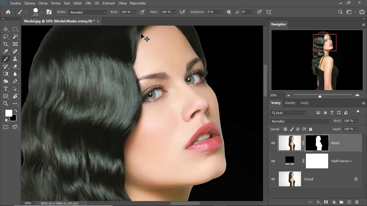 Jak vybrat modelku v Adobe Photoshop (TUTORIAL)