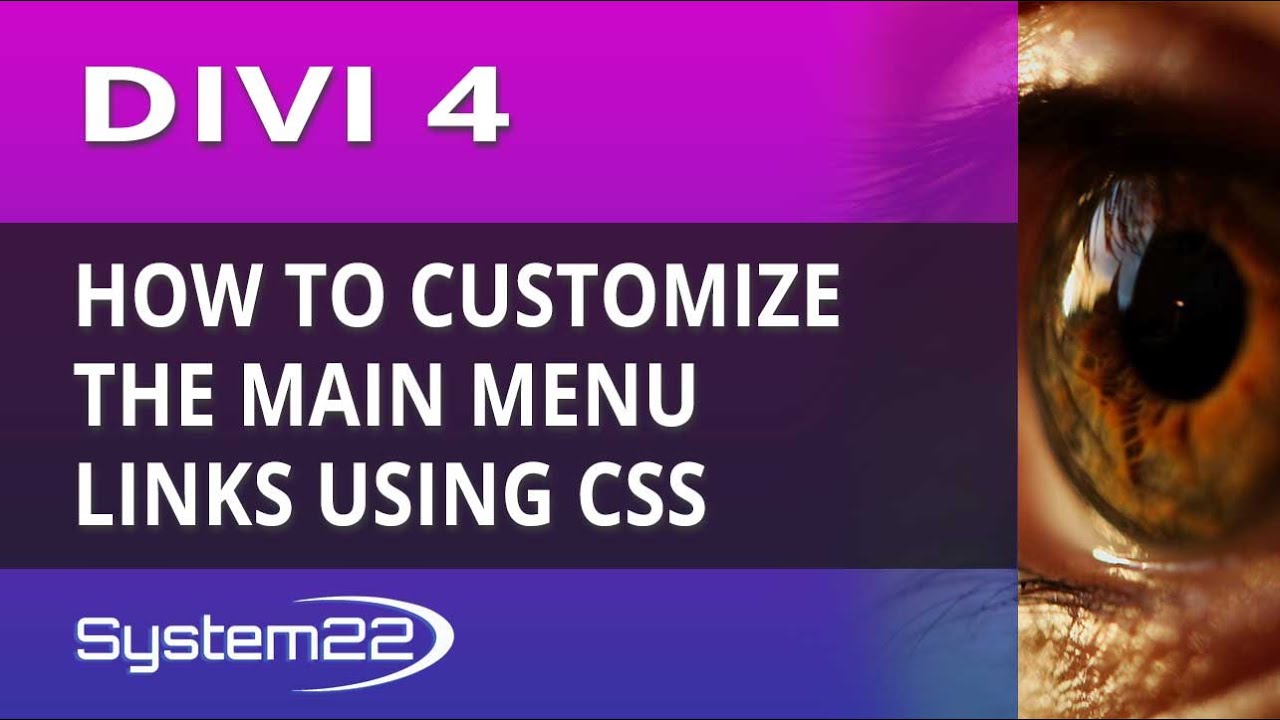 Divi 4 How To Customize The Main Menu Links Using CSS