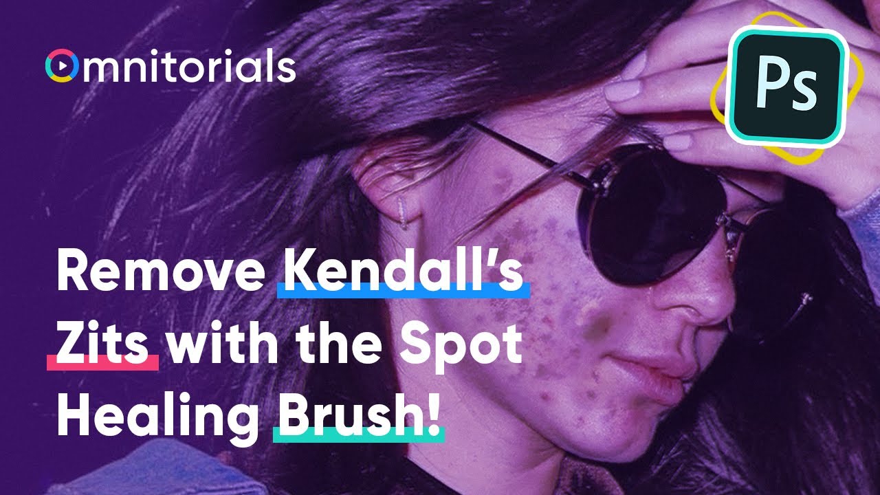 Removing Pimples from Kendall Jenner's Face in Adobe Photoshop CC with the Spot Healing Brush