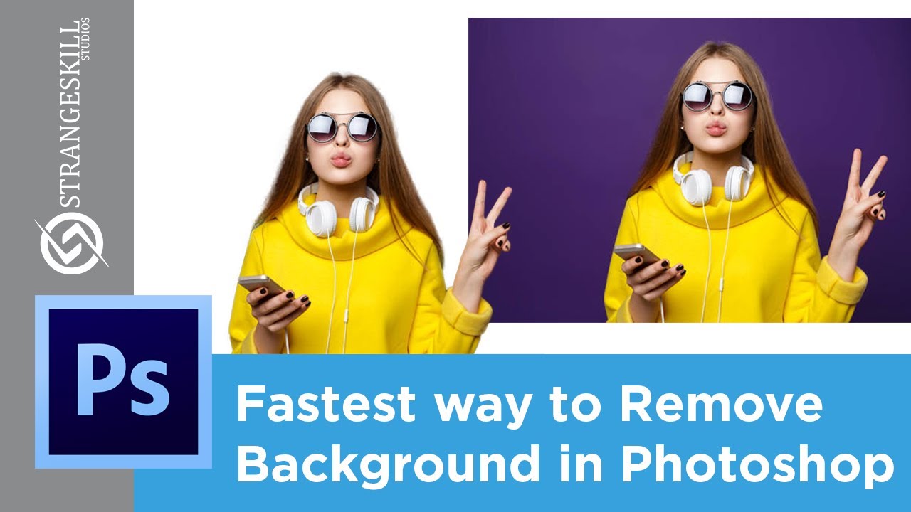 Fastest Way to Remove Background in Adobe Photoshop (Transparent II) | Strange Skill Studios