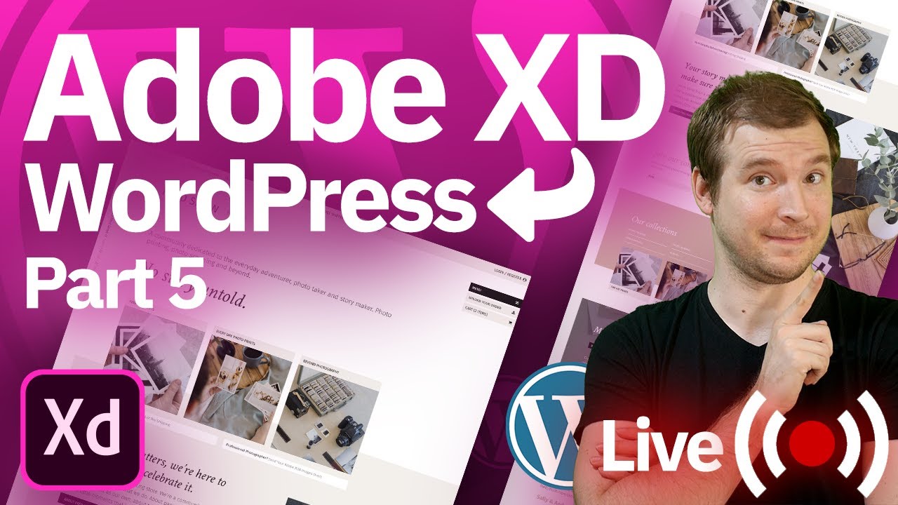 Adobe XD to WordPress | WooCommerce Shop Page - Part 5  (live)