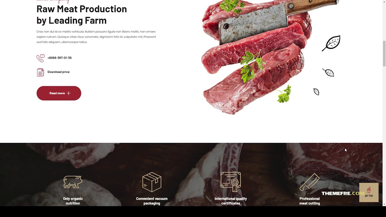Bubulla - Meat Farm and Seafood Store WordPress Theme steak house meat farm Chiaki
