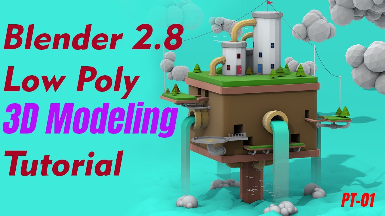 Blender 2.8 Low Poly 3D Modeling Tutorial | blender 2.8 game engine tutorial