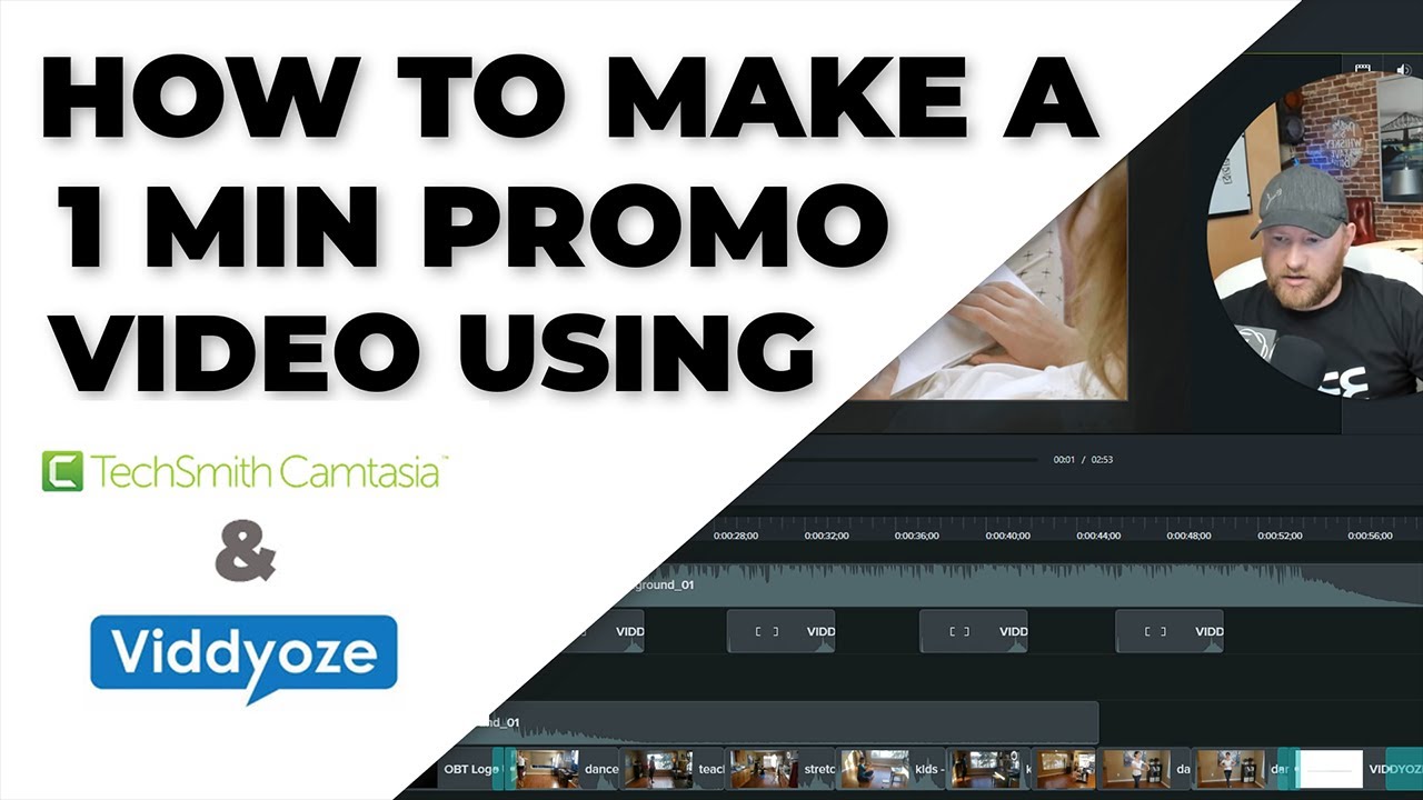 Create a one minute promo video easily: Camtasia and Viddyoze step by step tutorial