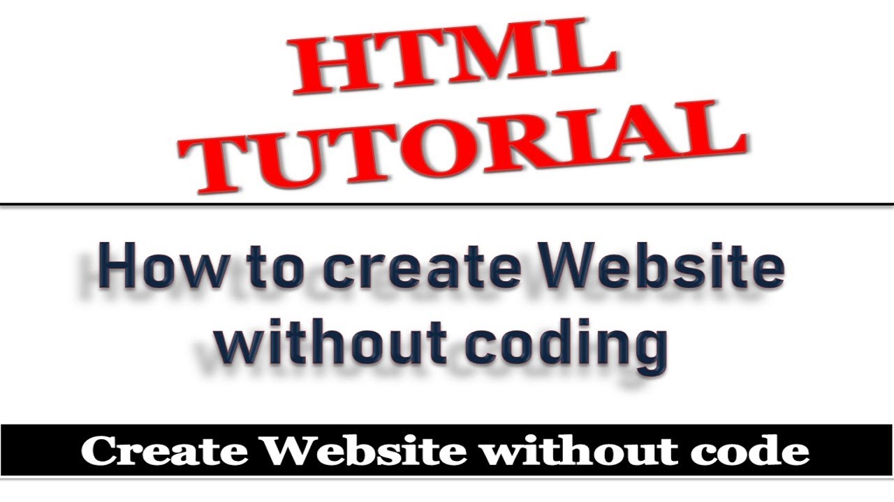 Create own website without coding | Web Design Tutorial