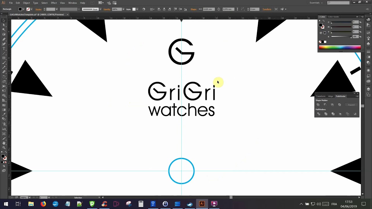 GRIGRI watches - Illustrator tutorial on how to create your own watch dial using the Rotate Tool