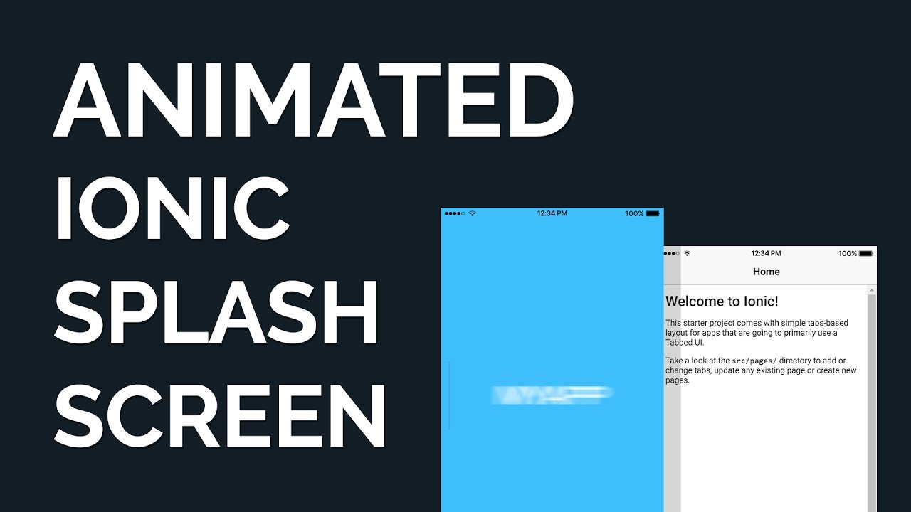 Make an Animated Ionic Splash Screen via HTML/CSS