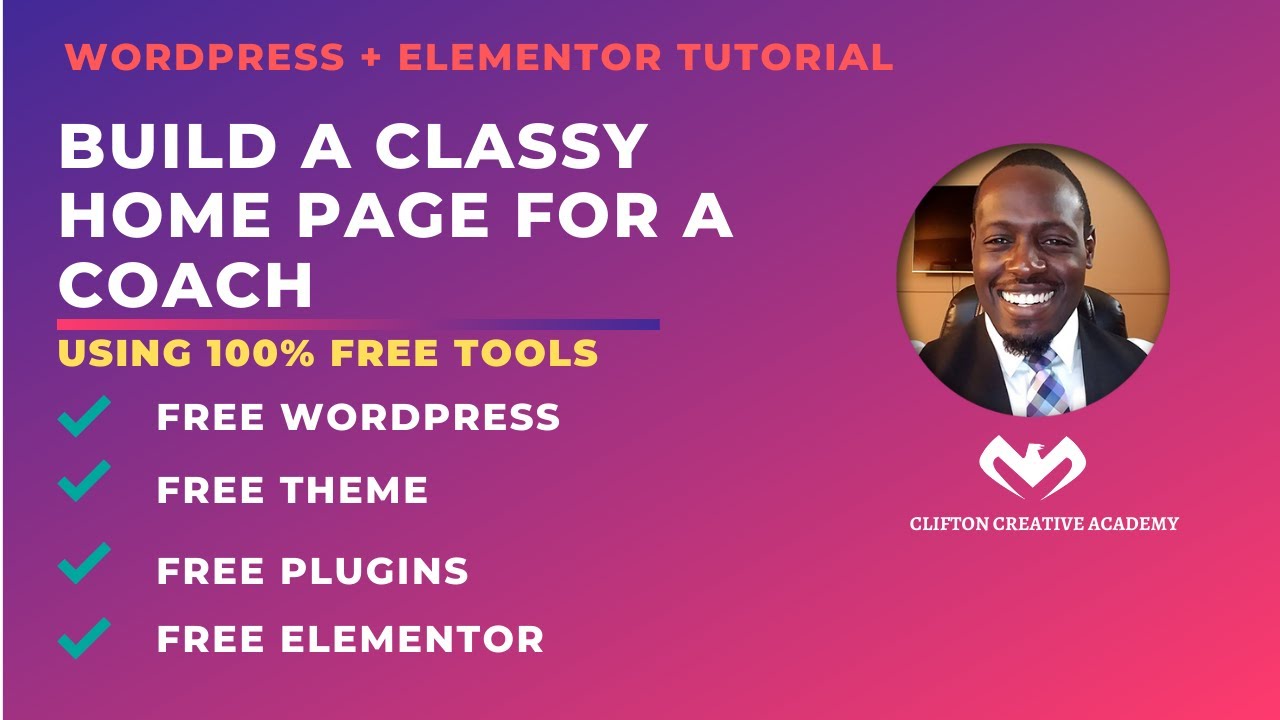 How to Build a Coaching Website With Wordpress Free - Elementor Edition