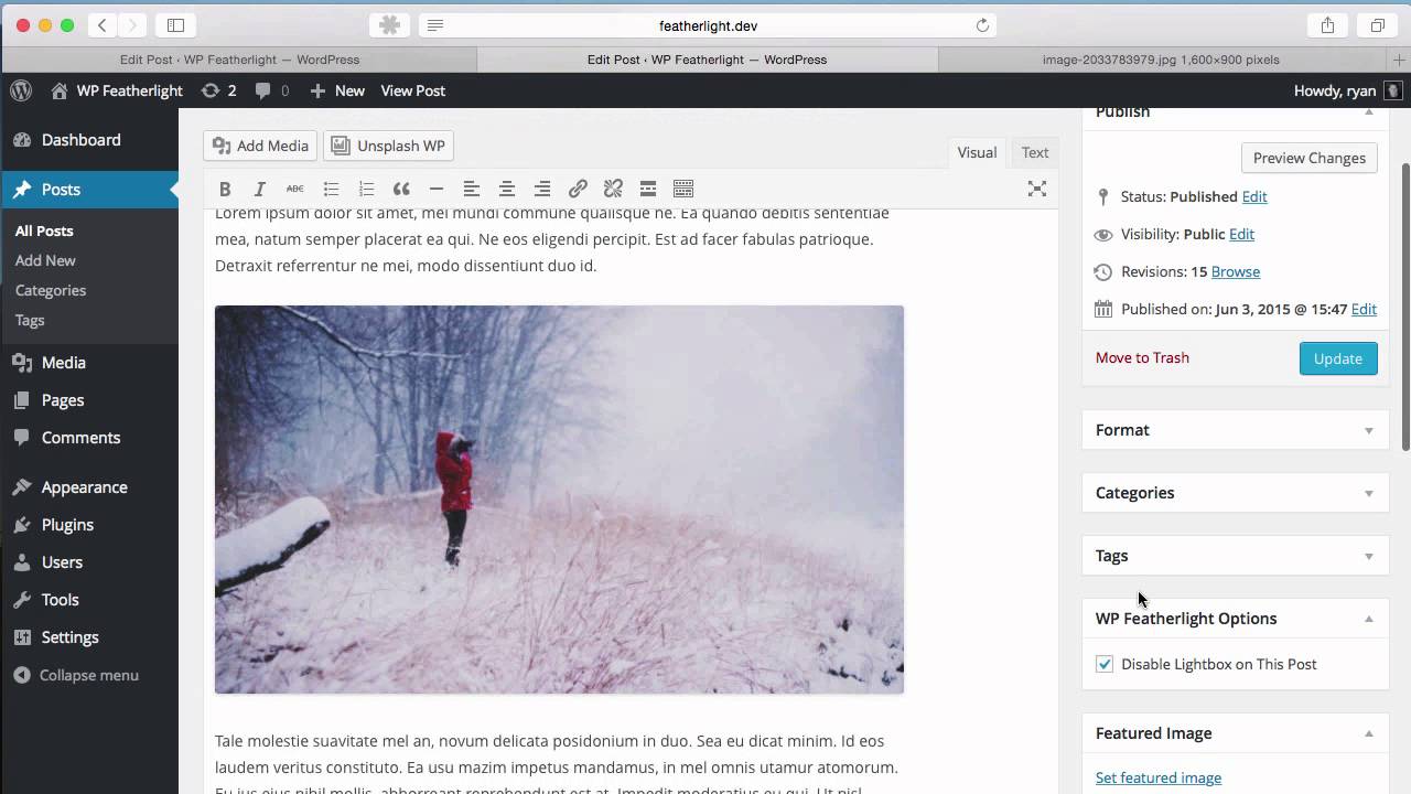 How to Use the WP Featherlight Lightbox Plugin