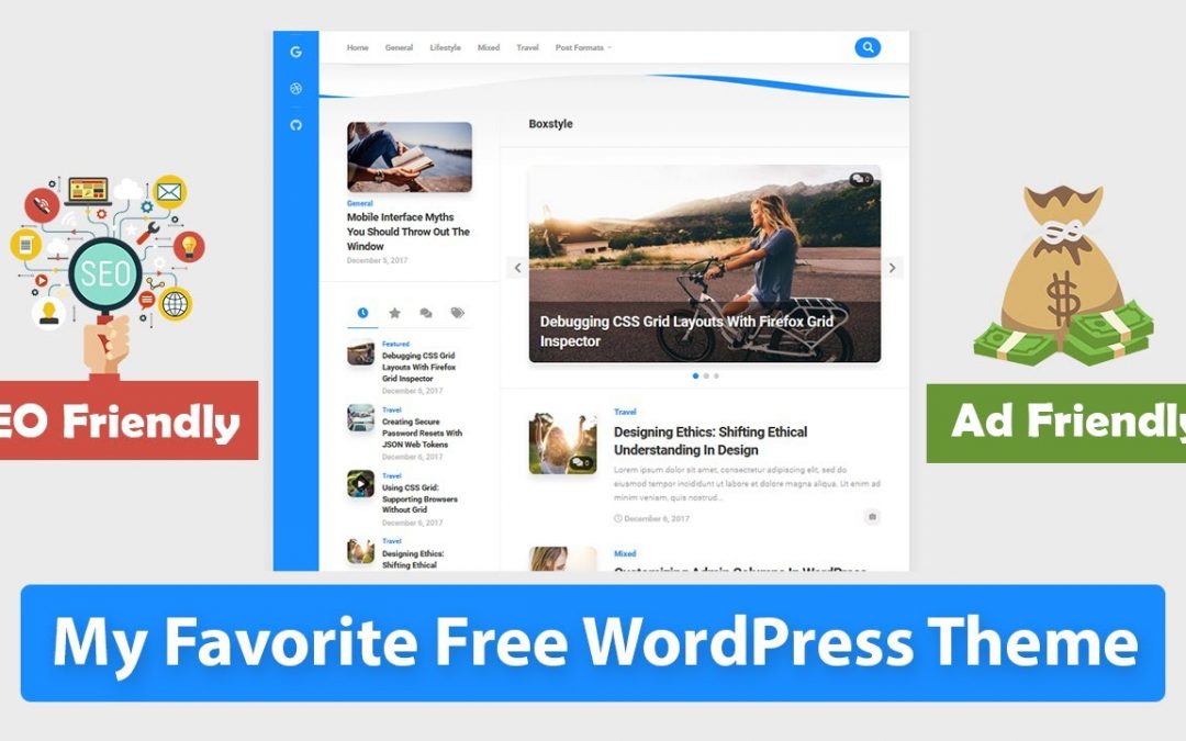My Favorite Free WordPress Theme | 🔎 SEO Friendly | 💰 Adsense Friendly and Much More