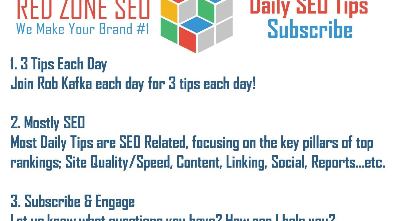 Daily SEO Tips  - March 17, 2020